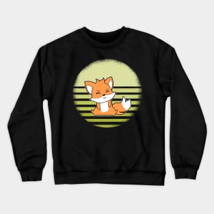 Cute Baby Fox Retro Crewneck Sweatshirt